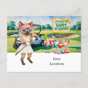 Invitation Carte Postale Retraite de golf pour l'invitation des Amoureux de