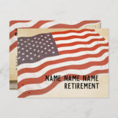 Invitation Carte Postale Retraite militaire, Armée, retraite (Devant / Derrière)