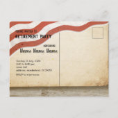 Invitation Carte Postale Retraite militaire, Armée, retraite (Dos)