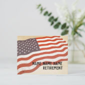 Invitation Carte Postale Retraite militaire, Armée, retraite (Debout devant)