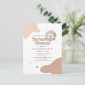 Invitation Carte Postale Retro Bachelorette Week-end Disco Party (Debout devant)
