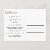 Invitation Carte Postale Retro Carriage rose or virtuel bébé fille douche (Dos)