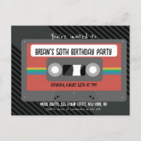 Retro Mixtape fête d'anniversaire