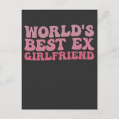 Invitation Carte Postale Retro World's Best Ex Girlfriend Super (Devant)