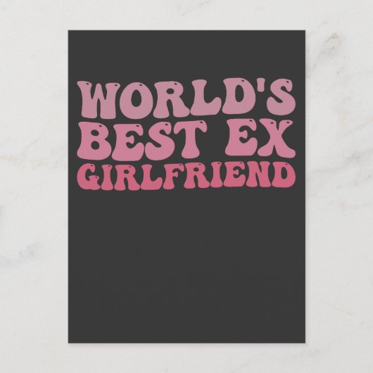 Invitation Carte Postale Retro World's Best Ex Girlfriend Super (Devant)