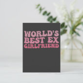 Invitation Carte Postale Retro World's Best Ex Girlfriend Super (Debout devant)