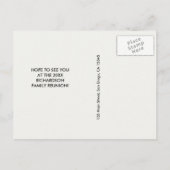 Invitation Carte Postale Retrouvailles familiales en Chalkboard tendance av (Dos)