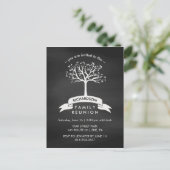 Invitation Carte Postale Retrouvailles familiales en Chalkboard tendance av (Debout devant)