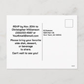 Invitation Carte postale Reunion Automne Famille & (Dos)