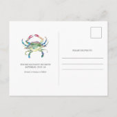 Invitation Carte Postale Réunion de famille côtière, sauvegardez la date (Dos)