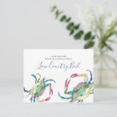 Invitation Carte Postale Réunion de famille côtière, sauvegardez la date (Debout devant)