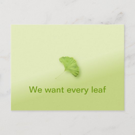 Invitation Carte Postale Réunion de famille Gingko Leaf (Devant)