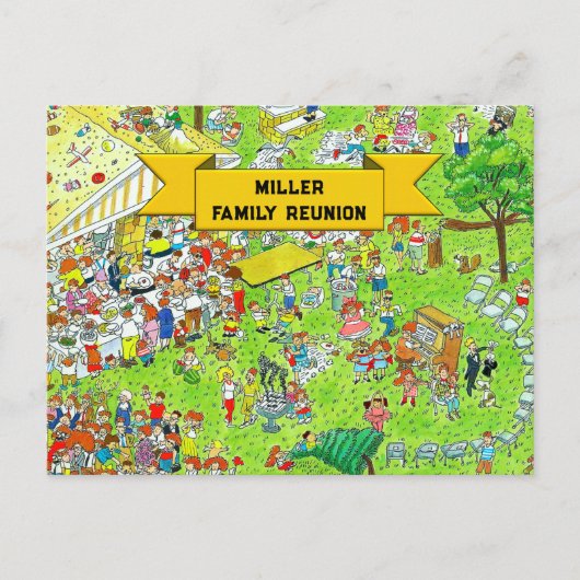 Invitation Carte Postale Réunion familiale (Devant)