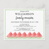 Invitation Carte Postale Réunion familiale de pastèque (Devant)
