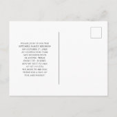 Invitation Carte Postale Réunion familiale simple | Aspect rustique en bois (Dos)