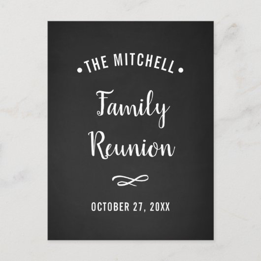 Invitation Carte Postale Réunion familiale simple et moderne | Représentati (Devant)