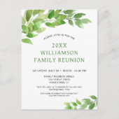 Invitation Carte Postale Réunion famille Arbre aquarelle (Devant)