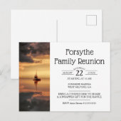 Invitation Carte Postale Réunion famille bateau (Devant / Derrière)