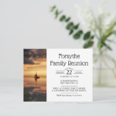 Invitation Carte Postale Réunion famille bateau (Debout devant)