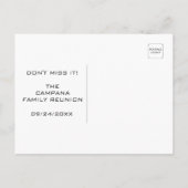 Invitation Carte Postale Réunion Red Geranium, fête, événement Enregistrer (Dos)