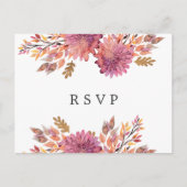 Invitation Carte Postale Rêve d'automne | CHOIX DE REPAS DE Mariage RSVP (Devant)