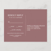 Invitation Carte Postale Rêve d'automne | Mariage RSVP CHOIX DE REPAS (Dos)