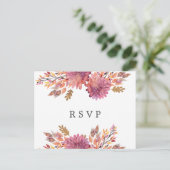 Invitation Carte Postale Rêve d'automne | Mariage RSVP CHOIX DE REPAS (Debout devant)