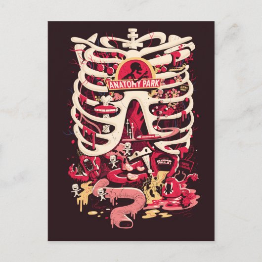 Invitation Carte Postale RICK ET MORTY™ | Anatomie Park Rib Cage (Devant)