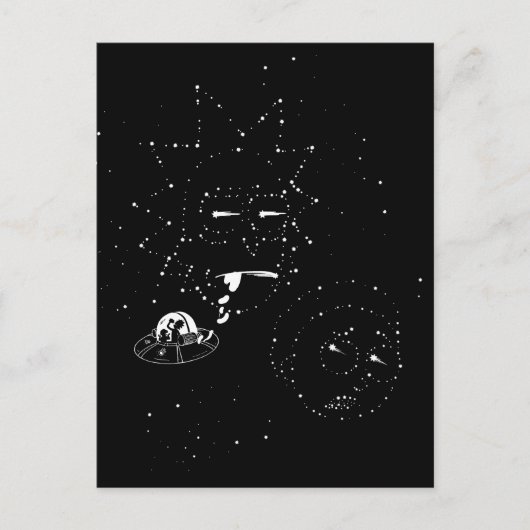 Invitation Carte Postale RICK ET MORTY™ | Constellations (Devant)