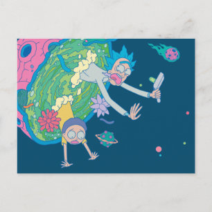 Invitation Carte Postale RICK ET MORTY™ Décrochage du portail infecté
