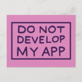 INVITATION CARTE POSTALE RICK ET MORTY™ DO NOT DEVELOP MY APP (Devant)