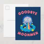 Invitation Carte Postale RICK ET MORTY™ | Goodbye Moonmen (Devant / Derrière)