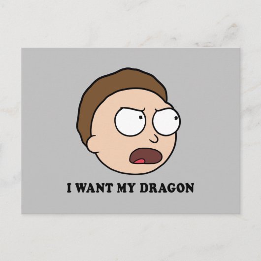Invitation Carte Postale RICK ET MORTY™ | Je Veux Mon Dragon (Devant)