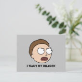 Invitation Carte Postale RICK ET MORTY™ | Je Veux Mon Dragon (Debout devant)