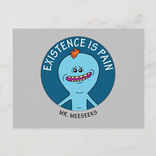 Invitation Carte Postale RICK ET MORTY™ | L'Existence Est Une Douleur (Devant)