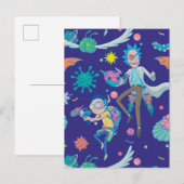 Invitation Carte Postale RICK ET MORTY™ | Parmi les Motifs de cellules infe (Devant / Derrière)