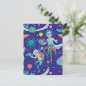 Invitation Carte Postale RICK ET MORTY™ | Parmi les Motifs de cellules infe (Debout devant)