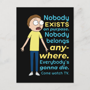 Invitation Carte Postale RICK ET MORTY™ Personne N'Existe À Titre Excepti