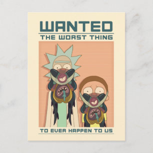 Invitation Carte Postale RICK ET MORTY™   Poster Recherché Glorzo