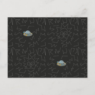Invitation Carte Postale RICK ET MORTY™ Rick Constellation Pattern