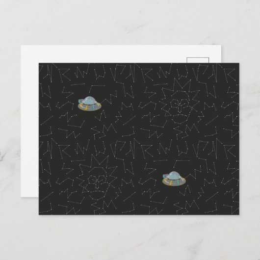 Invitation Carte Postale RICK ET MORTY™ | Rick Constellation Pattern (Devant / Derrière)