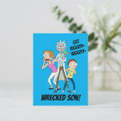 Invitation Carte Postale RICK ET MORTY™ | Rick, Morty et Summer (Debout devant)