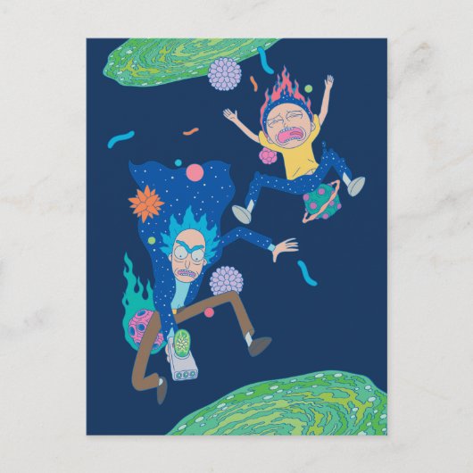 Invitation Carte Postale RICK ET MORTY™ | Saut de portail infecté (Devant)