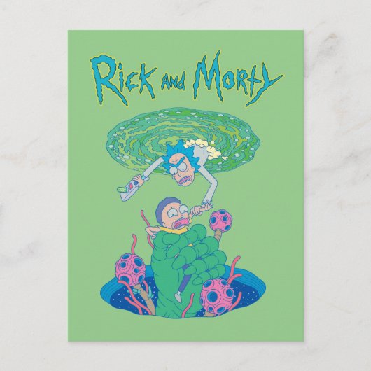 Invitation Carte Postale RICK ET MORTY™ | Secourt du portail (Devant)
