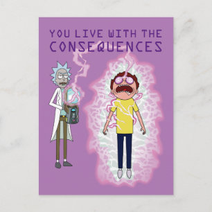 Invitation Carte Postale RICK ET MORTY™ You Live With The Consequences