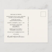 Invitation Carte Postale Rien De Fancy Just Love Photo Mariage Réception (Dos)