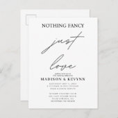 Invitation Carte Postale Rien de Fantastique Juste l'Amour Mariage (Devant / Derrière)