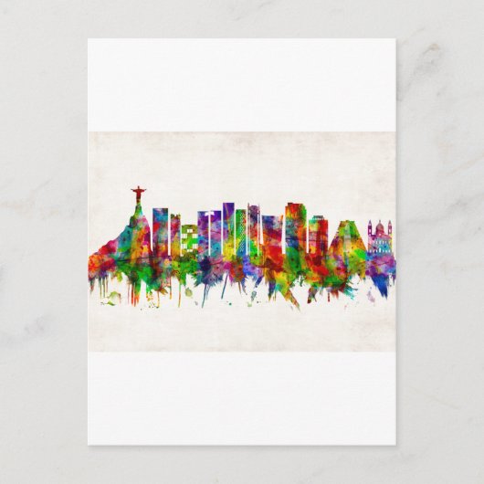 Invitation Carte Postale Rio de Janeiro Brazil Skyline (Devant)