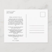 Invitation Carte Postale Ripped Paper Effect Wedding Custom Photo Script (Dos)
