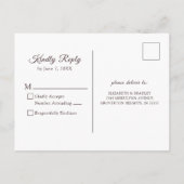 Invitation Carte Postale Robe de dentelle en ivoire en bois rustique Lumièr (Dos)